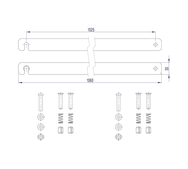 Line drawing: Rigid connection (spare part 800142) | © MUNK GmbH