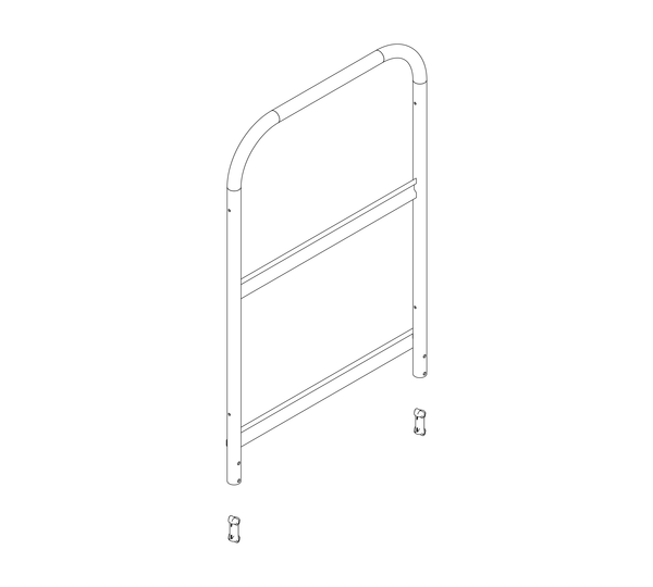 Drawing: Side railing of a landing staircase, side view | © MUNK GmbH