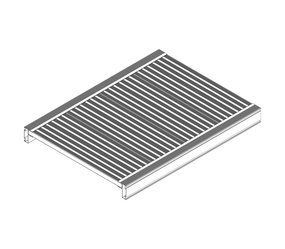 Drawing: Platform of a staircase with a landing, side view | © MUNK GmbH