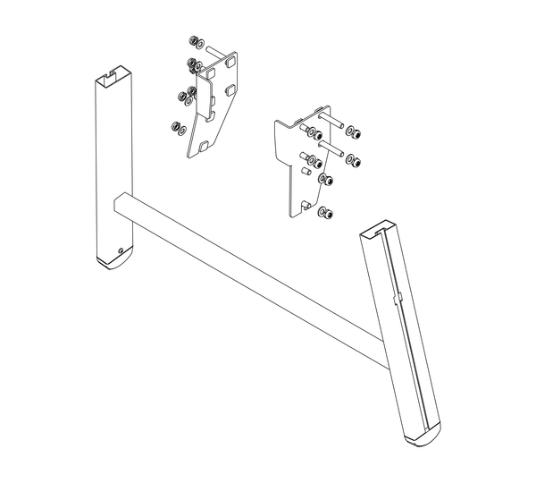 Drawing: Support component of a platform staircase, front view | © MUNK GmbH