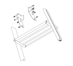 Drawing: Ascent of a platform staircase, rear side | © MUNK GmbH