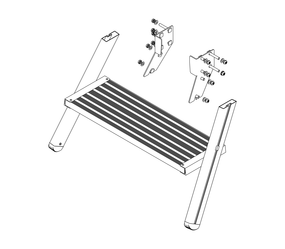 Drawing: Ascent of a platform staircase, front side | © MUNK GmbH
