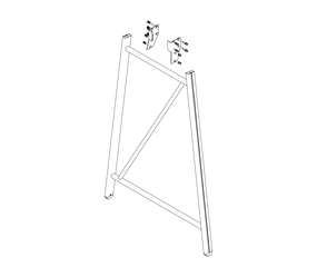 Drawing: Support component of a platform staircase, front view | © MUNK GmbH