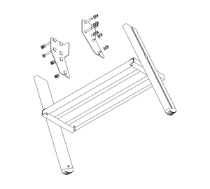Drawing: Ascent of a platform staircase, rear side | © MUNK GmbH