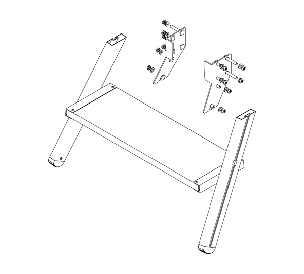 Drawing: Ascent of a platform staircase, front side | © MUNK GmbH