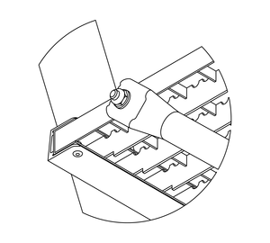 Drawing: Ascending a platform staircase, detail | © MUNK GmbH