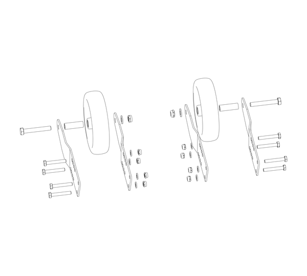 Drawing: Set of rollers for a platform staircase | © MUNK GmbH