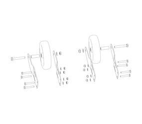 Dessin : ensemble de roulettes pour un escalier à plate-forme | © MUNK GmbH