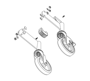 Drawing: Set of rollers for a platform staircase, side view | © MUNK GmbH