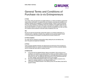 Günzburger Steigtechnik Purchased T&Cs | © MUNK GmbH