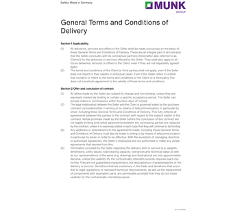 Günzburger Steigtechnik Delivery T&Cs | © MUNK GmbH