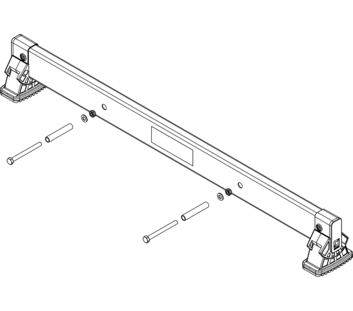 Traverse nivello 0,93 m, entraxe des trous 395 mm, hauteur des montants 73 mm | © MUNK GmbH