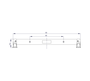 nivello crossbar 0.93 m, hole spacing 465 mm, rail height 73 mm incl. dimensions | © MUNK GmbH