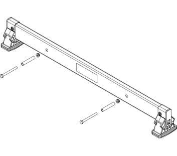 Traverse nivello 0,93 m, entraxe des trous 465 mm, hauteur des montants 73 mm | © MUNK GmbH