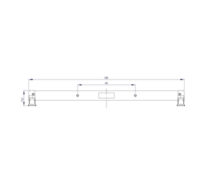 nivello crossbar 1.20 m, hole spacing 445 mm, rail height 98 mm incl. dimensions | © MUNK GmbH