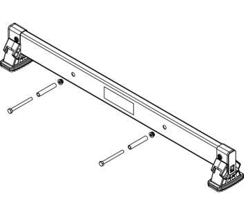 Traverse nivello 0,90 m, entraxe des trous 373 mm, hauteur des montants 73 mm | © MUNK GmbH
