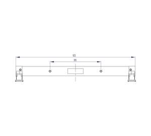 Traverse nivello 0,93 m, distance entre les trous 395 mm, hauteur des montants 58 mm, dimensions incluses | © MUNK GmbH