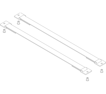 Gurtband mit Befestigungsplatten Länge 467 mm 1 Satz = 2 Stück, inkl. Nieten | © MUNK GmbH