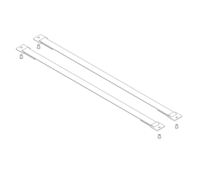 Sangle avec plaques de fixation Longueur 638 mm 1 jeu = 2 pièces, rivets compris | © MUNK GmbH