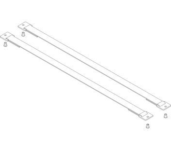 Gurtband mit Befestigungsplatten Länge 638 mm 1 Satz = 2 Stück, inkl. Nieten | © MUNK GmbH