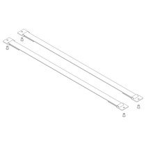 Webbing with mounting plates Length 638 mm 1 set = 2 pieces, incl. rivets | © MUNK GmbH