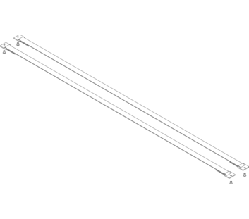 Gurtband mit Befestigungsplatten Länge 1322 mm 1 Satz = 2 Stück, inkl. Nieten | © MUNK GmbH