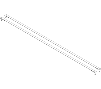 Webbing with mounting plates Length 1664 mm 1 set = 2 pieces, incl. rivets | © MUNK GmbH