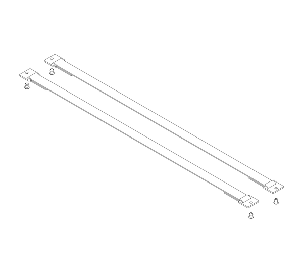 Gurtband mit Befestigungsplatten Länge 720 mm 1 Satz = 2 Stück, inkl. Nieten | © MUNK GmbH