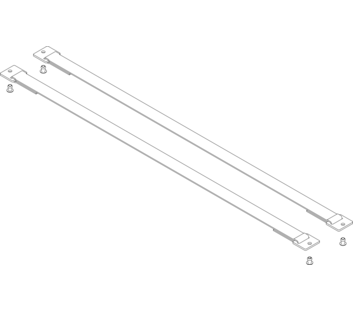 Gurtband mit Befestigungsplatten Länge 720 mm 1 Satz = 2 Stück, inkl. Nieten | © MUNK GmbH