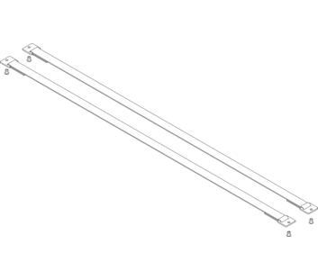 Sangle avec plaques de fixation Longueur 1010 mm 1 jeu = 2 pièces, rivets compris | © MUNK GmbH