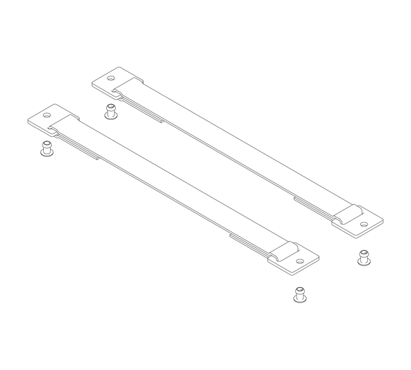 Gurtband mit Befestigungsplatten Länge 316 mm 1 Satz = 2 Stück, inkl. Nieten | © MUNK GmbH