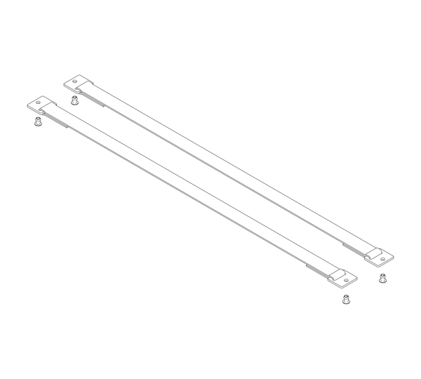 Gurtband mit Befestigungsplatten Länge 674 mm 1 Satz = 2 Stück, inkl. Nieten | © MUNK GmbH