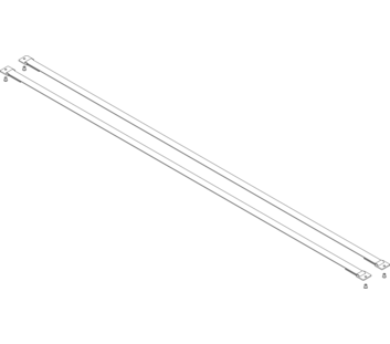 Gurtband mit Befestigungsplatten Länge 1545 mm 1 Satz = 2 Stück, inkl. Nieten | © MUNK GmbH