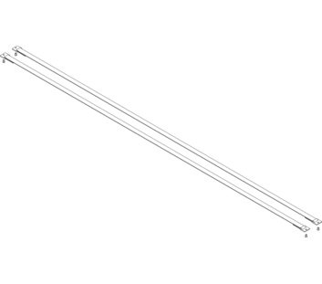 Webbing with mounting plates, length 2000 mm, 1 set = 2 pieces, including rivets | © MUNK GmbH