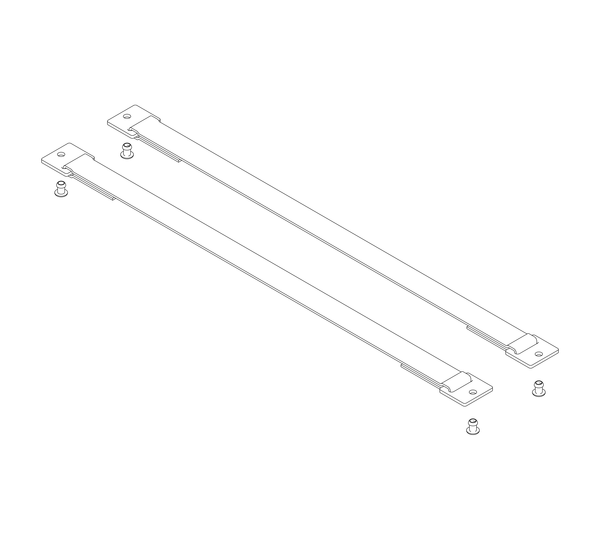 Gurtband mit Befestigungsplatten Länge 500 mm 1 Satz = 2 Stück, inkl. Nieten | © MUNK GmbH
