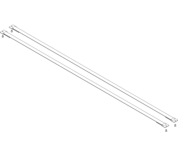 Webbing with mounting plates, length 1450 mm, 1 set = 2 pieces, including rivets | © MUNK GmbH