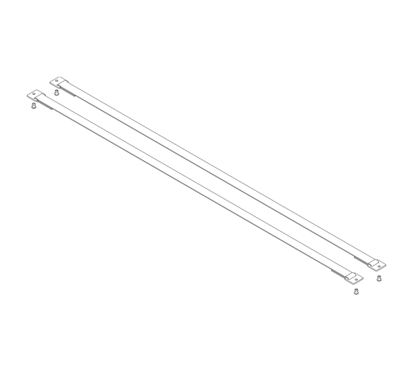 Gurtband mit Befestigungsplatten Länge 1130 mm 1 Satz = 2 Stück, inkl. Nieten | © MUNK GmbH