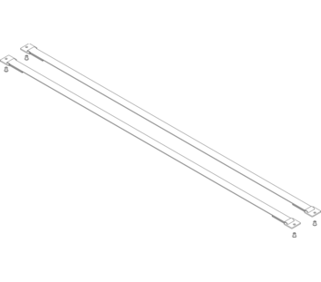 Gurtband mit Befestigungsplatten Länge 1130 mm 1 Satz = 2 Stück, inkl. Nieten | © MUNK GmbH
