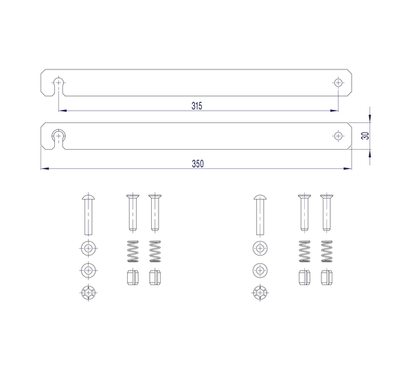 Dessin au trait : jonction rigide (pièce de rechange 800130) | © MUNK GmbH