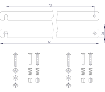Dessin au trait : jonction rigide (pièce de rechange 800136) | © MUNK GmbH