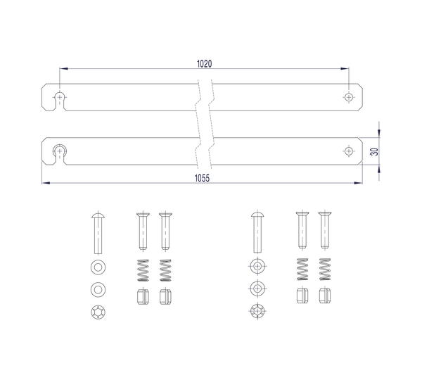 Dessin au trait : jonction rigide (pièce de rechange 800141) | © MUNK GmbH
