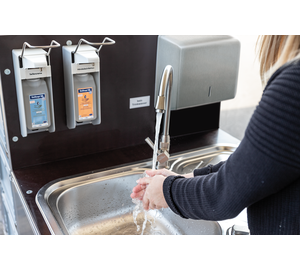 Mobile container, hygienic type 1, washing hands | © MUNK GmbH
