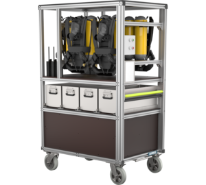 Rollcontainer Atemschutz Doppelflaschengeräte | © MUNK GmbH