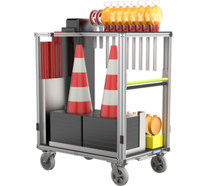 Rollcontainer Verkehrsabsicherung Typ 1 Ansicht 2 | © MUNK GmbH