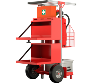 SafeCaddy® "Brandschutz" mit Beladung, Rückseite geöffnet | © MUNK GmbH