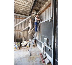 Single step ladder with std. crossbar, 14 steps | © MUNK GmbH