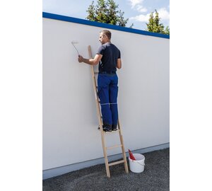 Straight ladder, wood, 8 rungs app. w. st.st. | © MUNK GmbH