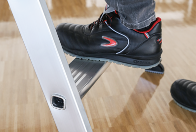 Nivello-Leiterschuh mit Fußplatte für glatte Untergründe, Parkett | © MUNK GmbH