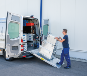 Saut de loup charg. pr charg et déch. véh. Appl. | © MUNK GmbH