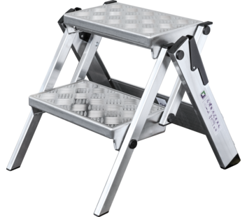 ML compact step stool, 2 st., alum. quintett des. | © MUNK GmbH